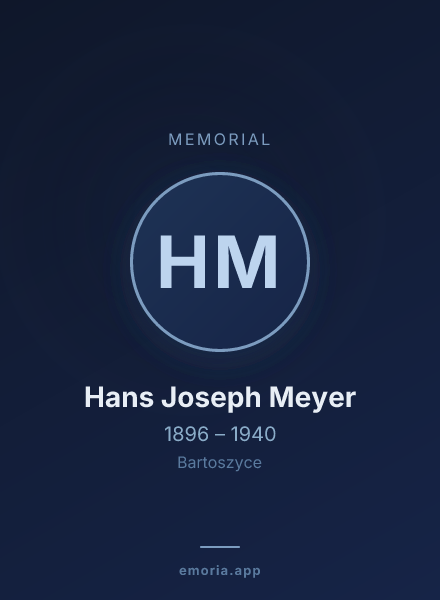 Memorial portrait of Hans Joseph Meyer
