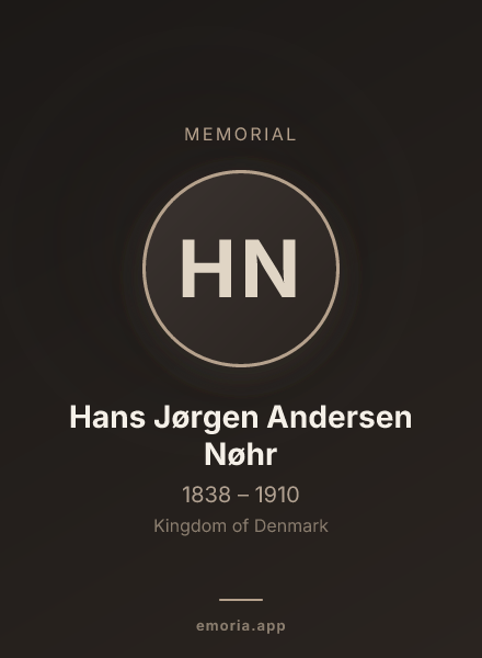Memorial portrait of Hans Jørgen Andersen Nøhr
