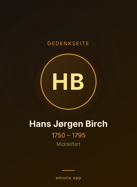 Gedenkportrait von Hans Jørgen Birch