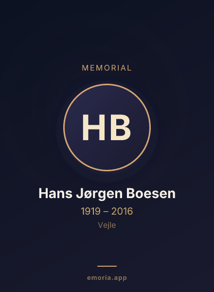 Memorial portrait of Hans Jørgen Boesen