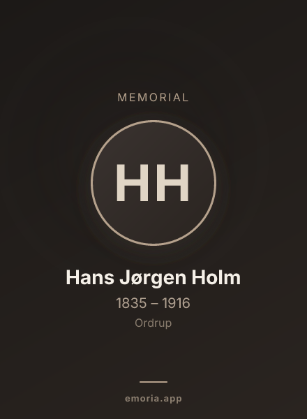 Memorial portrait of Hans Jørgen Holm
