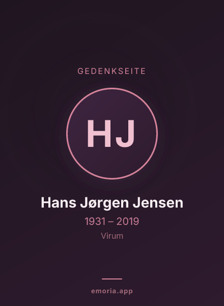 Gedenkportrait von Hans Jørgen Jensen