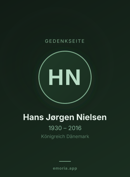 Gedenkportrait von Hans Jørgen Nielsen