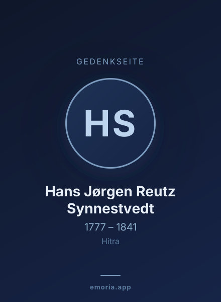 Gedenkportrait von Hans Jørgen Reutz Synnestvedt