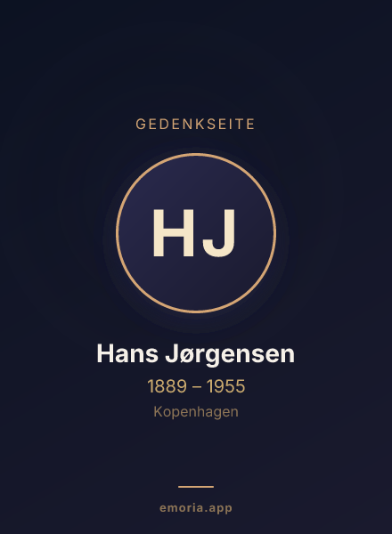 Gedenkportrait von Hans Jørgensen