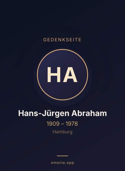 Gedenkportrait von Hans-Jürgen Abraham