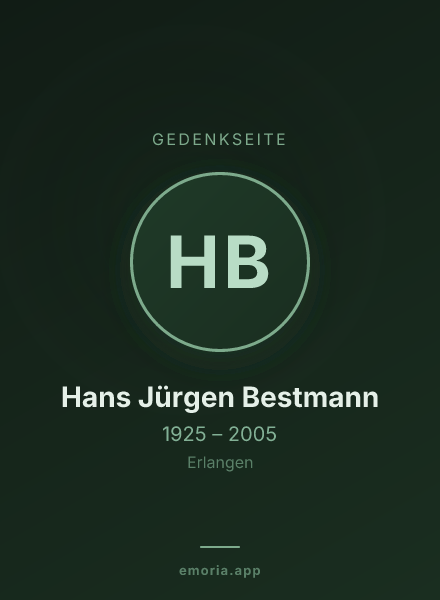 Gedenkportrait von Hans Jürgen Bestmann
