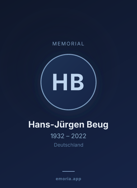 Memorial portrait of Hans-Jürgen Beug