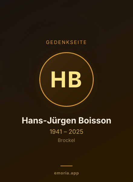 Gedenkportrait von Hans-Jürgen Boisson