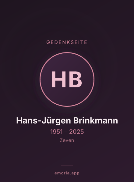 Gedenkportrait von Hans-Jürgen Brinkmann