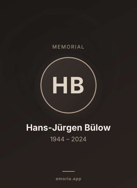 Memorial portrait of Hans-Jürgen Bülow