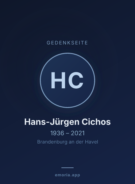 Gedenkportrait von Hans-Jürgen Cichos