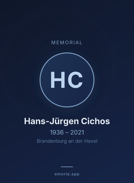 Memorial portrait of Hans-Jürgen Cichos