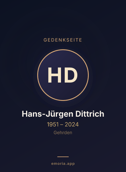 Gedenkportrait von Hans-Jürgen Dittrich