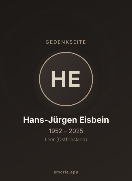 Gedenkportrait von Hans-Jürgen Eisbein