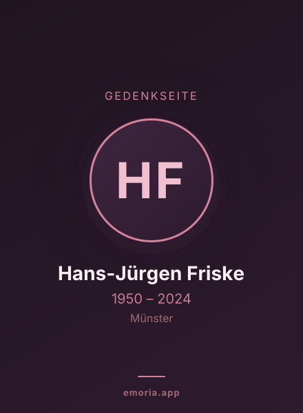 Gedenkportrait von Hans-Jürgen Friske