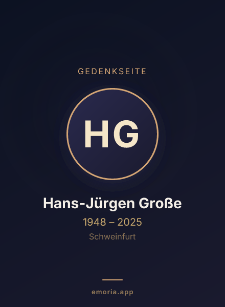 Gedenkportrait von Hans-Jürgen Große
