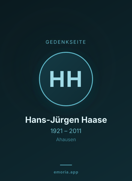 Gedenkportrait von Hans-Jürgen Haase