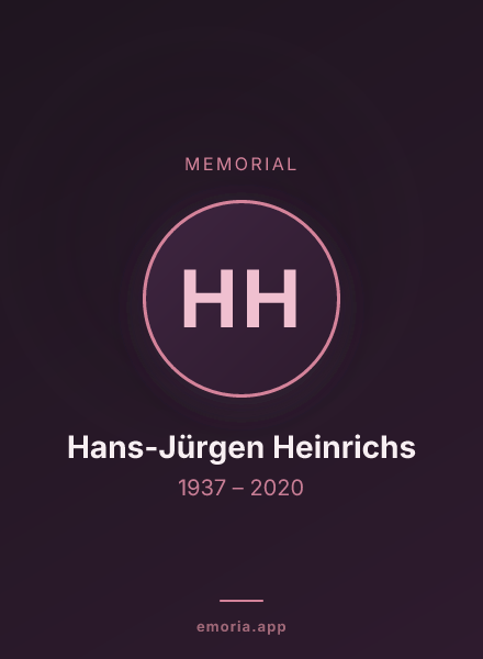 Memorial portrait of Hans-Jürgen Heinrichs