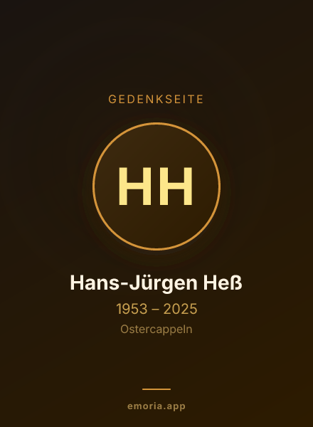 Gedenkportrait von Hans-Jürgen Heß