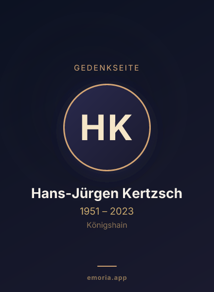 Gedenkportrait von Hans-Jürgen Kertzsch