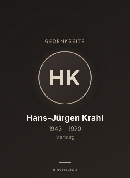 Gedenkportrait von Hans-Jürgen Krahl