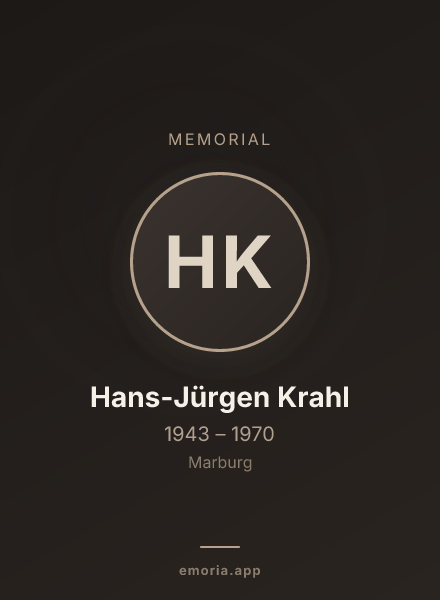 Memorial portrait of Hans-Jürgen Krahl