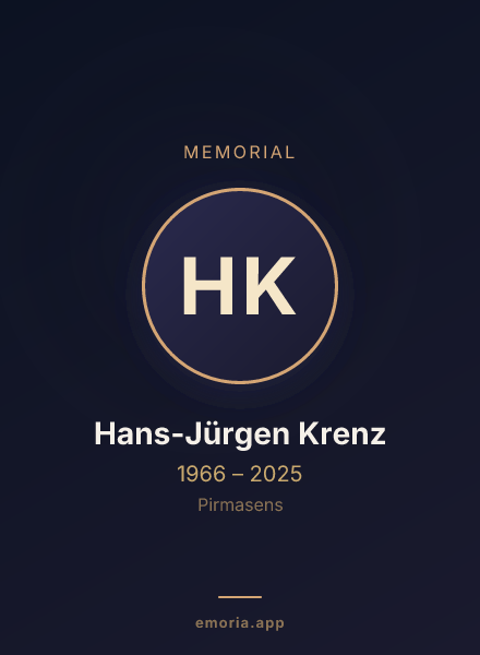 Memorial portrait of Hans-Jürgen Krenz