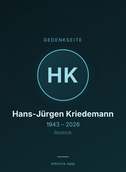 Gedenkportrait von Hans-Jürgen Kriedemann