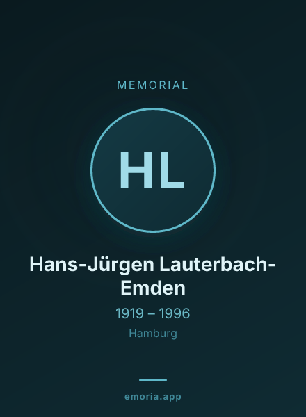 Memorial portrait of Hans-Jürgen Lauterbach-Emden