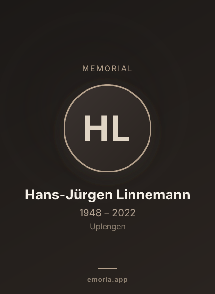 Memorial portrait of Hans-Jürgen Linnemann