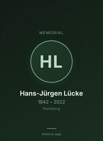 Memorial portrait of Hans-Jürgen Lücke