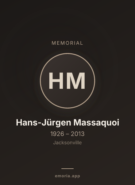 Memorial portrait of Hans-Jürgen Massaquoi