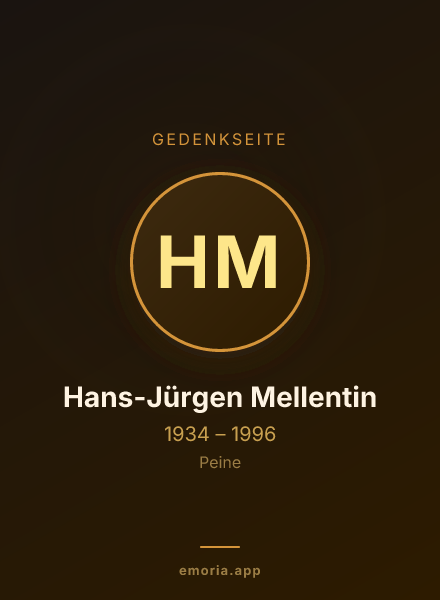 Gedenkportrait von Hans-Jürgen Mellentin