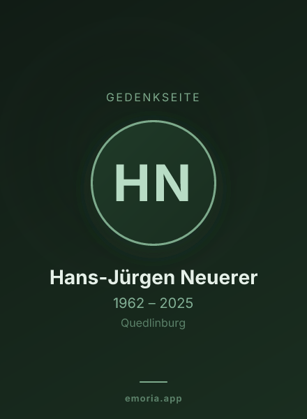 Gedenkportrait von Hans-Jürgen Neuerer