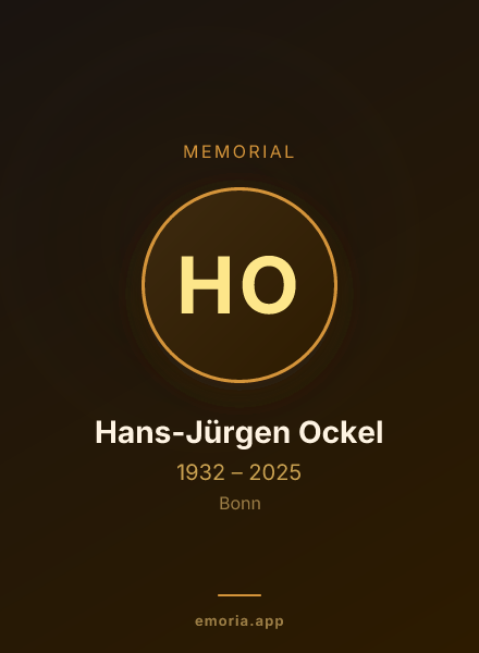 Memorial portrait of Hans-Jürgen Ockel