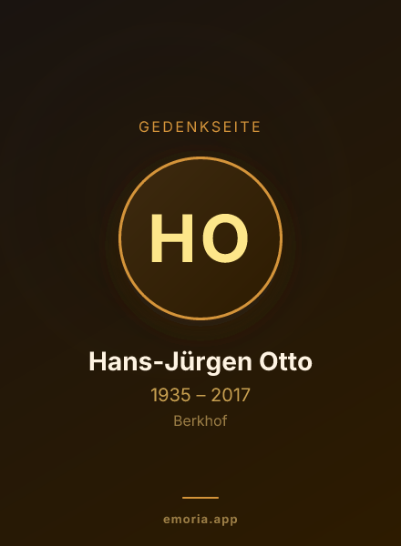 Gedenkportrait von Hans-Jürgen Otto
