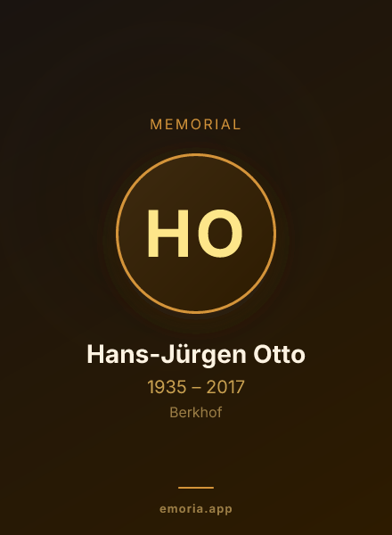 Memorial portrait of Hans-Jürgen Otto