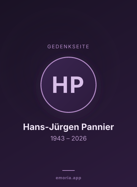 Gedenkportrait von Hans-Jürgen Pannier