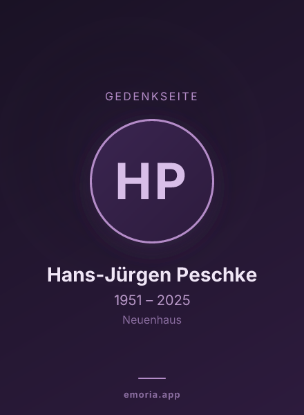 Gedenkportrait von Hans-Jürgen Peschke