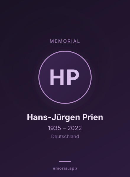 Memorial portrait of Hans-Jürgen Prien