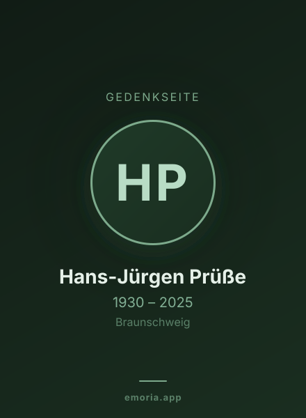 Gedenkportrait von Hans-Jürgen Prüße