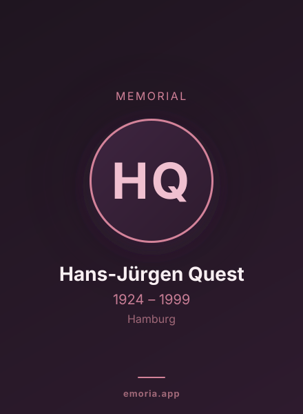 Memorial portrait of Hans-Jürgen Quest
