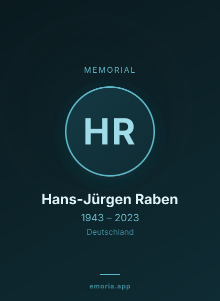 Memorial portrait of Hans-Jürgen Raben