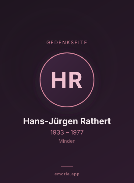 Gedenkportrait von Hans-Jürgen Rathert