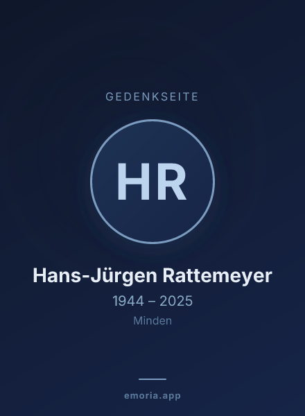 Gedenkportrait von Hans-Jürgen Rattemeyer
