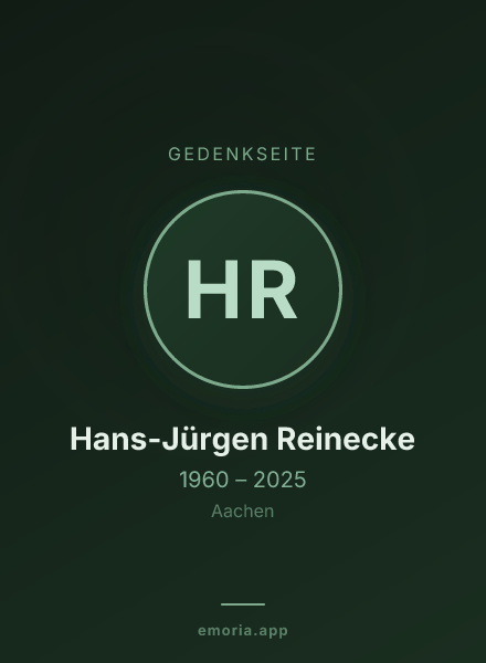 Gedenkportrait von Hans-Jürgen Reinecke