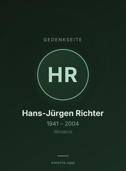 Gedenkportrait von Hans-Jürgen Richter