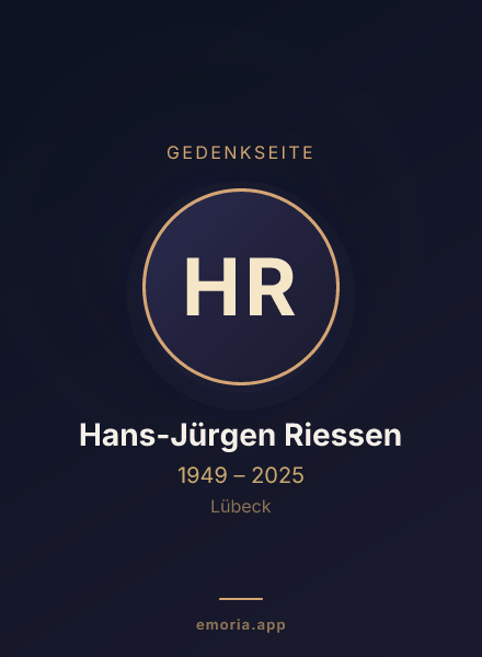 Gedenkportrait von Hans-Jürgen Riessen