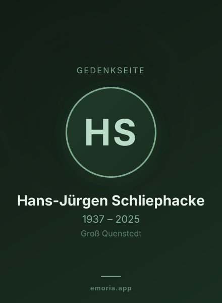 Gedenkportrait von Hans-Jürgen Schliephacke